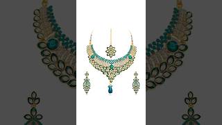 Amazon Sukkhi Delightful Gold Plated AD Collar Necklace design jewelry