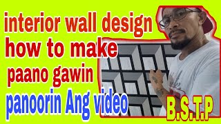 DIY  paano mag design ng wall gamit ang latex paint para sa loob ng bahay.how to create wall design