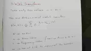 Walsh Transform part1