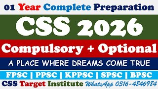 CSS 2026 One Year Complete Preparation Plan | CSS | FPSC