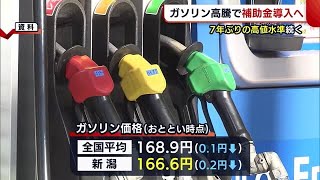 ガソリン7年ぶりの高値続く　新潟は166.6円／L　軽油・灯油も補助検討の方針【新潟】 (21/11/17 18:35)