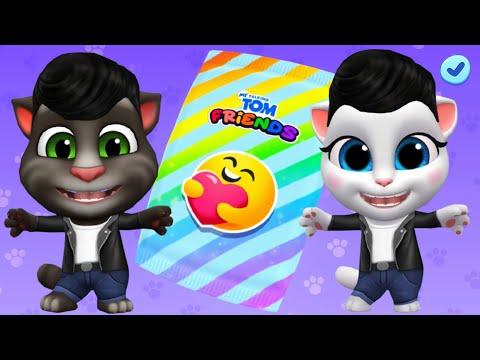 Actualización del nuevo álbum de pegatinas de primavera de My Talking Tom Friends Conjunto de rock 'n' roll (iOS, Android)