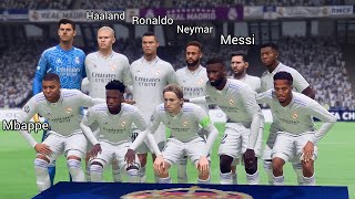 FIFA 23 - Messi Ronaldo Neymar Mbappe Haaland All Star - Real Madrid vs Soccer Aid