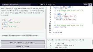 Lesson 71 | Basic JavaScript | Introducing Else Statements