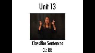 ASLonline2 Unit 13 - Classifier Sentences Movies: CL BB
