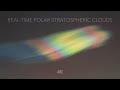 POLAR STRATOSPHERIC CLOUDS (mother-of-pearl cloud) in 4K real-time - Tromsø, Norway