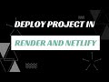 Host Frontend on Netlify & Backend on Render Free and step by step | Full Stack Deployment Tutorial