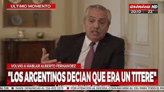Alberto Fernández: "El títere es el único que termina enfrentado a Cristina"