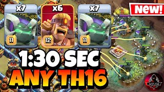 Effortless 3 Stars! TH16 WITCH GOLEM Attack Strategy | TH16 Witch Golem | Best TH16 Attack Strategy🔥