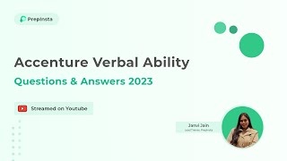 Accenture Verbal Ability Questions and Answers 2023