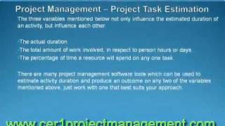Project Task Estimation