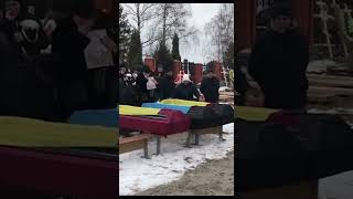 ❗️Ukraine war | Okhtirka. Another day they are honoring the dead soldiers. May the earth go with you