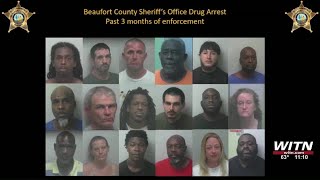 Beaufort County Sheriff's Office arrests 18 in 3 months on drug charges