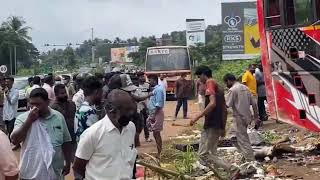 Kerala Tourist Bus Luminous Holidays_Asura_KSRTC Accident @PullannoorMedia