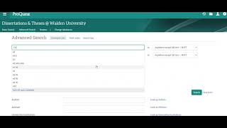 Find Walden EDD Project Studies or Dissertations