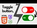 Toggle Button Using HTML, CSS & JavaScript | ON/OFF Button