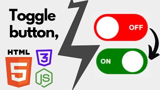 Toggle Button Using HTML, CSS & JavaScript | ON/OFF Button