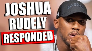 Anthony Joshua RUDELY RESPONDED TO Tyson Fury's ACCUSATIONS BEFORE THE REMATCH WITH Alexander Usyk