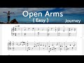 Open Arms  /  Easy Piano Sheet Music / Journey /  SangHeart Play