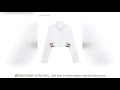 ✔️xnwmnz 2024 women lapel cropped shirt casual long sleeve poc