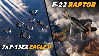 7 vs 1 | F-22 Raptor Vs F-15EX Eagle II | INTERCEPT | Digital Combat Simulator | DCS |