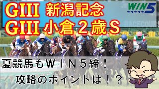 【WIN5予想】夏競馬もWIN5締！攻略のポイントは！？