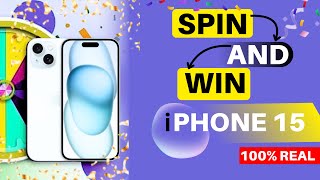 Spin And Win Iphone 15  Today Free iphone 15 Pro  Spin And Win Iphone