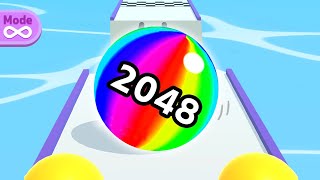 [모바일게임] 무지개공 최고기록에 도전해요! Ball Run 2048