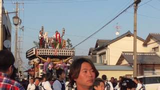 平成28年度静岡県牧之原市静波服織田神社（はとりだじんじゃ）祭典千秋楽２丁目～10丁目公民館へ向け出発～