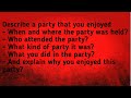 describe a party that you enjoyed | ielts speaking cue card | Describe a party that you enjoyed