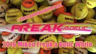 2016 Miken Freak a Delic White (MSISFW)