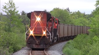 More Long Hood Forward Action! Empty Gypsum Train CN 511 West at Vaverley, NS