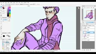 Casual attire Gundam Tanaka | Speedpaint