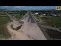 122 highway under construction road megaproject aerial cinematic drone construction projects