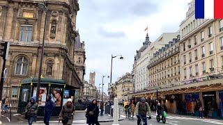 🇫🇷☁️【HDR 4K】Paris Walk - Bastille to Saint Michel via Marais \u0026 Hôtel de Ville (Dec 2024)