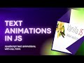 Vanilla JavaScript Text Animation Tutorial | CSS, HTML, JS Animations