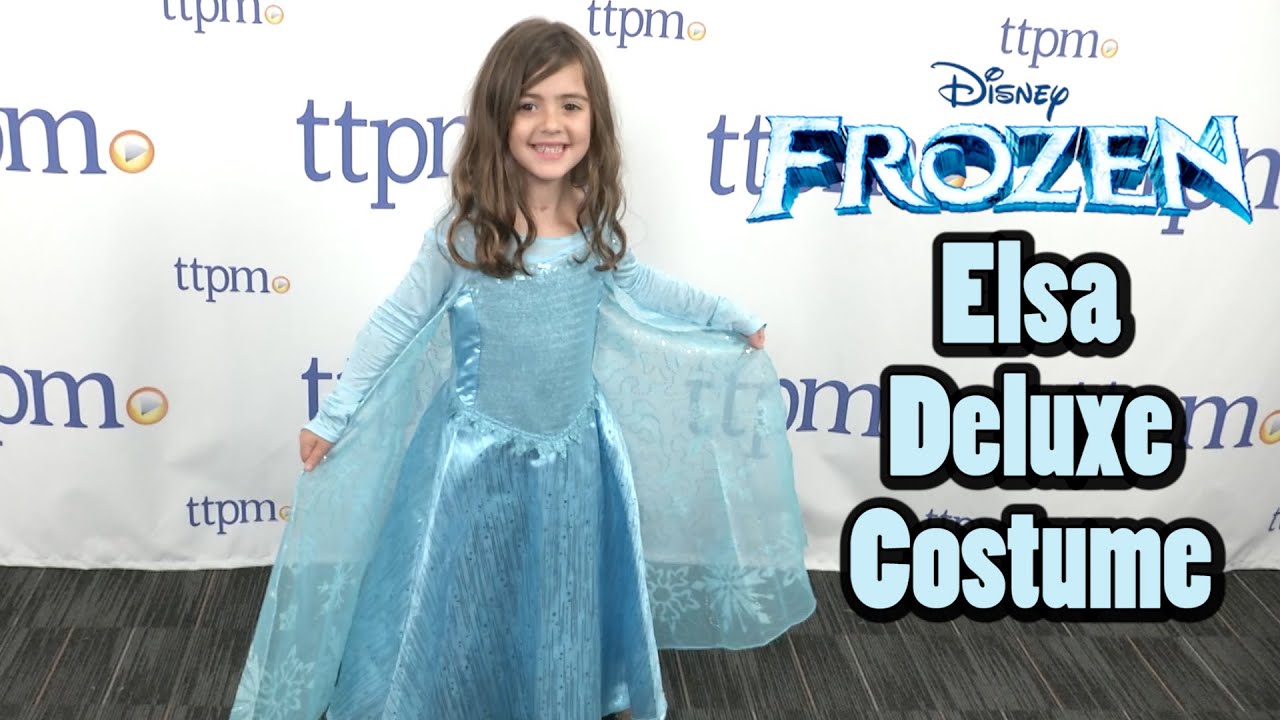 Elsa Deluxe Costume With Light Up Bracelet From The Disney Store Youtube