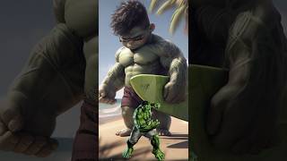 Superheroes - Super baby surfing 💥 All Characters #avengers #shorts #marvel