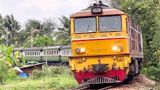 SRT. รถไฟไทยสายใต้ช่วงเช้าถึงช่วงสาย ช่วงสถานีมะลวน-สุราษฎร์ธานี มีขบวน 722 หลีกที่สถานีมะลวน