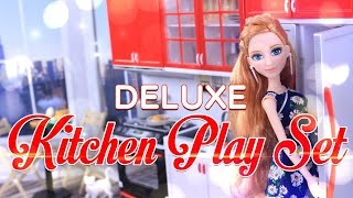 Deluxe Kitchen Play Set | Sweet Home \u0026 Living | Modern Kitchen | Doll Review - 4K