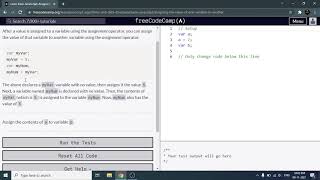 Assigning the Value of One Variable to Another - Freecodecamp.org | Video 4 | Basic JavaScript