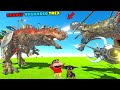 UPGRADED T-REX & ALLOSAURUS vs EVERY UNIT | SHINCHAN and CHOP fight DINOSAURS😱|😂Funny game in Hindi