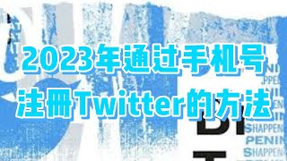 2023年通过手机号注册Twitter的方法，Twitter注册时如何验证+86手机号 #Twitter手机号注册方法 #通过手机好注册Twitter的教程 #Twitter怎样注册