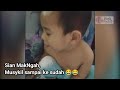 telatah lucu budak acah2 tidur lepas dah kantoi