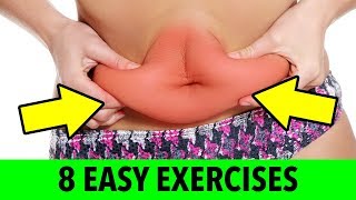 17 Min Total Belly Fat Burn Tone Abs Workout - 8 Easy Exercises For Weight Loss