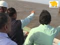 gujarat chief minister visits ghogha site of dahej ghogha ro ro ferry project