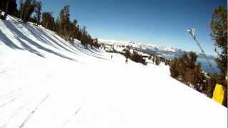 Skiing at Heavenly - Ridge run to Powderbowl Express