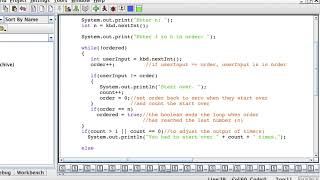 how to make sure the user enters numbers in order - java