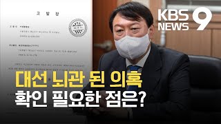 대선 뇌관 된 ‘고발 사주’ 의혹…풀어야 할 의문점은? / KBS 2021.09.03.