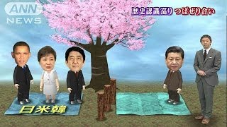 会談前に朴大統領　歴史認識際立たせる作戦に(14/03/26)